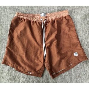 ALLFENIX Men’s Orange bathing suit Swim Trunks shorts size large EUC Australia